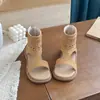 Sandalias Romanas para Niñas 2026 Verano Nuevas Sandalias Huecas Retro para Niños Sandalias de Punta Abierta para Niñas Zapatos de Playa para Exteriores