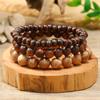 Conjunto de Pulseiras Europeias e Americanas Transfronteiriças para Homens e Mulheres Decorações Contas de Madeira Natural Pulseiras de Contas Venda Direta da Fábrica