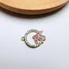 Accesorios para Joyería DIY Cobre Chapado en Oro Colgante Individual Colgante de Circonita Gato Gota de Aceite Nicho Material de Alta Gama para Pulsera Collar