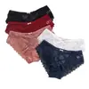 Ropa Interior Femenina de Lujo Transfronteriza Europea y Americana Estilo Francés, Encaje Calado Sexy Moda Transpirable Bragas para Mujer