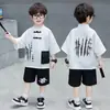 Conjunto de Verano para Niños de Bambú de Manga Corta Estilo Chino Tradicional Nuevo Conjunto de Dos Piezas Estilo Chino Hanfu Infantil para Niños Pequeños Traje Tang