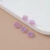 Rosa transparente colorida con agujero, accesorios de flores hechos a mano para bricolaje, perlas de imitación ABS, accesorios de joyería con cuentas
