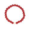 Sob a figueira-de-bengala, o vento nacional vermelho cinábrio natural pulseira de contas de jade Hetian feminina este ano pulseira de contas de transferência presente atacado