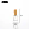 Frasco de perfume quadrado transparente de vidro, frasco spray de névoa fina portátil, frasco vazio cosmético recarregável para perfume, suporta atacado