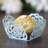 Caixa decorativa de chocolate para festa de casamento transfronteiriça Caixa de açúcar com renda de rosa vazada em estoque