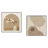 Pintura decorativa de estilo crema para restaurante, decoración de pared para mesa de comedor, pintura colgante, estilo silencioso, sentido avanzado, mural abstracto de dos piezas para comedor