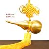 Pingente de Cabaça de Cobre com Nó Chinês Auspicioso para Decoração de Porta, Cabacinha Oca para Boa Sorte e Prosperidade, Ornamento de Porta de Quarto