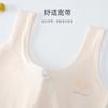 Camiseta interior tipo chaleco de algodón 9-12 con copas en el pecho, top sin mangas de cuello redondo para niñas, adecuado para estudiantes, ropa de verano