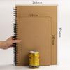 Caderno de Esboço A4 Espiral Flip-Up Simples para Uso de Estudantes Couro de Vaca Espessado Desenho Caderno de Esboço 8K A5 Livro de Desenho Artístico