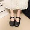Zapatos planos retro de punta cuadrada estilo francés para mujer, nueva colección primavera/otoño 2026, mocasines de suela blanda, perfectos con vestidos, estilo Mary Jane
