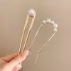 Pasador de Pelo en Forma de U con Perlas para Mujer, Pinza para Moño, Herramienta de Peinado, Pasador Fijo, Nuevo Estilo Chino, Accesorio de Cabello de Alta Gama