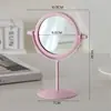 Luxo leve, espelho de maquiagem de mesa moderno, espelho de penteadeira de pernas altas, espelho redondo de alta definição, espelho de beleza, espelho pequeno para quartos de dormitório