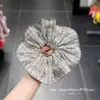 Scrunchie Azul Xadrez Estilo Coreano com Borda Elegante, Laço de Cabelo com Design Exclusivo, Estilo Celebridade da Internet, Doce e Feminino