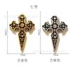 Nuevos accesorios para uñas de aleación serie Cross estilo Oscuro celebridad de internet retro crochin dulce fresco pegatinas decorativas para uñas