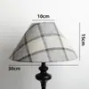 Pantalla de Lino Plisado Pastoral Floral Retro para Lámpara de Piso Colgante de Mesita de Noche de Dormitorio Hotel Accesorios