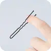 Pasador Grueso en Forma de U con Estilo para Recogidos, Simple Elegante, Pasador Negro, Tocado Fijo, Pin de una Sola Palabra, Pasador, Accesorio para el Cabello para Mujeres
