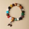 Pulsera Bodhi Multibeneficio y Multifortuna de Dieciocho Semillas, Estilo Estrella y Luna de 18 Semillas, Joyería Portátil Unisex, Cuentas de Oración Budistas, Adorno Portátil