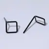 Brincos de Moda com Design Original Estilo Simples Diário Versátil Estilo Coreano Aço Inoxidável Senso de Linha Brincos de Coração com Diamante para Mulheres
