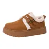 Sapatos peludos Huili de sola grossa estilo Birkenstock com fivelas duplas para calçar e tirar facilmente, sapatos femininos versáteis de cor sólida de alto valor