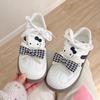Zapatillas planas de punta redonda con suela plana y diseño de gatito lindo para mujer 2025 Nuevo Versátil Deportivo Casual para Estudiantes Zapatos de Pan de Suela Blanda