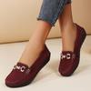 Mocassins plus size transfronteiriços novos casuais salto baixo sapatos femininos sapatos de feijão sapatos de mãe sola de tendão de boi fabricantes de origem