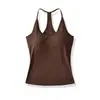 Ropa de Mujer al por Mayor Transfronteriza Estilo Europeo y Americano Verano 2026 Nuevo Top sin Hombros de Color Sólido con Copas y Hermoso Diseño en la Espalda, Top sin Mangas Exterior