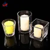 Em estoque Espessado Transparente Vidro Vela Aromaterapia Vidro Castiçal Copo Quarto Ornamentos Domésticos Castiçal Copo de Vidro