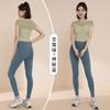 Ropa de Yoga Sexy de Malla Transfronteriza Redondo Atar Pecho Colchoneta Running Secado Rápido Sujetador Deportivo Traje de Ropa de Fitness Copa de una pieza