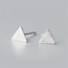 Joyería estilo coreano para mujer estrellas pentagonales flor redonda aretes esmerilados aretes geométricos cepillados joyería de plata al por mayor
