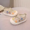 Zapatos Casuales de Suela Baja para Niñas Colección Otoño 2025 Zapatos Versátiles de Lona para Niños Zapatos Florales Lindos y Modernos para Niñas