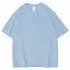 Camiseta de Verano Resistente 240g Hombro Caído para Niños, Unisex, Manga Tres Cuartos, Top Casual Versátil Holgado con Hombro Caído