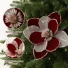 Novo produto transfronteiriço: flores de Natal simuladas, arte em tecido para decoração de atmosfera festiva, enfeites de flores preservadas estilo europeu, decorações para árvore de Natal