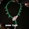 Joyería Italiana Vintage Esmeralda Serpiente Gema Collar Banquete Cumpleaños Ágata Cabeza de Serpiente Circonita Pendientes