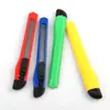 Concha de plástico lâmina de aço inoxidável faca de papel de parede faca de arte estudante escritório papelaria tesoura para corte de papel artesanal atacado 10g