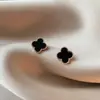 Pendientes de Trébol de Cuatro Hojas Estilo Coreano Celebridad de Internet Explosiva Pendientes Pequeños Estilo Occidental para Mujer Pendientes Sencillos