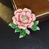 Nuevo Broche Clásico de Flor de Peonía Estilo Chino, Exquisito y Elegante, Pin Floral de Gama Alta, Accesorio de Lujo Ligero para Qipao