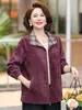 Jaqueta Curta Casual da Moda Outono 2026 para Mulheres de Meia-idade e Idosas, Top Estiloso para Mães Baixinhas, Casaco Elegante Feminino com Lapela