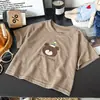Nova camiseta infantil meninos bebê verão desenho animado meninas manga curta estilo coreano solta casual top gola redonda roupa infantil