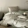 Conjunto de 4 Peças Jacquard de Algodão Longo de Alta Qualidade Cetim Algodão Puro Roupa de Cama Capa de Edredom Lençol Classe A