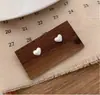 Pendientes de Corazón Escarchados Cepillados de Plata de Ley 925 en Toda la Superficie, Perforación de Oreja Dulce y Exquisita, Pendientes Versátiles Ins Simples Elegantes