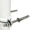 Soporte de tubería de acero inoxidable 10 cm varilla roscada completa accesorios de tubería de acero inoxidable soporte de fijación de tubería de doble capa