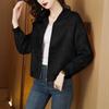 Cárdigan Casual de Uniforme de Béisbol para Mujer 2023 Otoño Nuevo Manga Raglán Chaqueta Jacquard Suelta Corta
