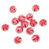 Cor UV Chapeado Contraste Vermelho e Branco Listrado Abóbora Beads Natal DIY Frisado Acessórios Acessórios para Celular Cadeia Beads
