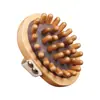 Popular Cepillo de Masaje de Acupresión de Madera de Haya con Cojín de Aire para Cabeza, Abdomen, Cintura y Abdomen, para Despejar los Meridianos del Hígado y la Vesícula Biliar, Peine Masajeador de Madera Maciza