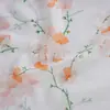 Chiffon de Seda 29610 Floral Romântico Gaze Leve Primavera e Verão Fino Respirável Tecido de Imitação de Chiffon de Seda