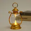 Linterna Retro Nueva Transfronteriza Vela Digital LED Lámpara de Aceite Pequeña Decoración de Atmósfera Creativa Regalo Linterna de Viento Linterna de Caballo
