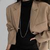 Collar Largo de Hueso de Serpiente Apilado para Mujer Estilo Frío Ins Cadena para Suéter Hip-Hop Dulce Cool Spice Girl Accesorios Cadena para Clavícula