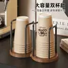 Dispensador de Vasos Desechables con Veta de Madera de Nogal, Sensación de Alta Gama, Almacenamiento de Vasos de Agua, Portavasos para Café y Té, Portavasos de Papel de Escritorio