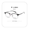 Zb523 Montura de Gafas Versátil Estilo Ceja para Hombre con Patillas Ultra-Elásticas que No Pellizcan la Cara, Adecuada para Gafas de Prescripción, Montura Cuadrada Retro de Negocios 54