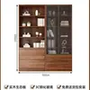 Estantería de Madera Maciza y Gabinete de Almacenamiento Integrados para Uso Doméstico, Vitrina de Pared para Sala de Estar con Puerta de Cristal, Archivador de Pie